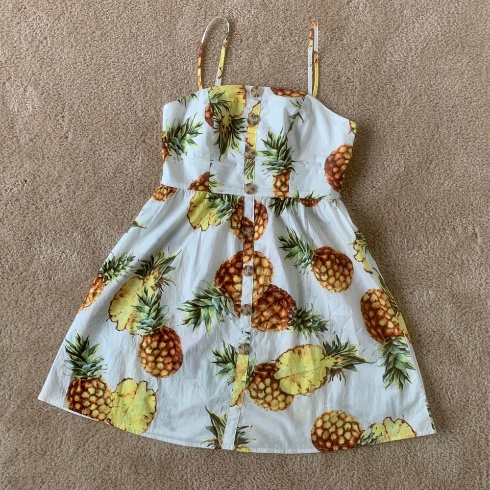 **SOLD** Tropical Pineapple Print Dress